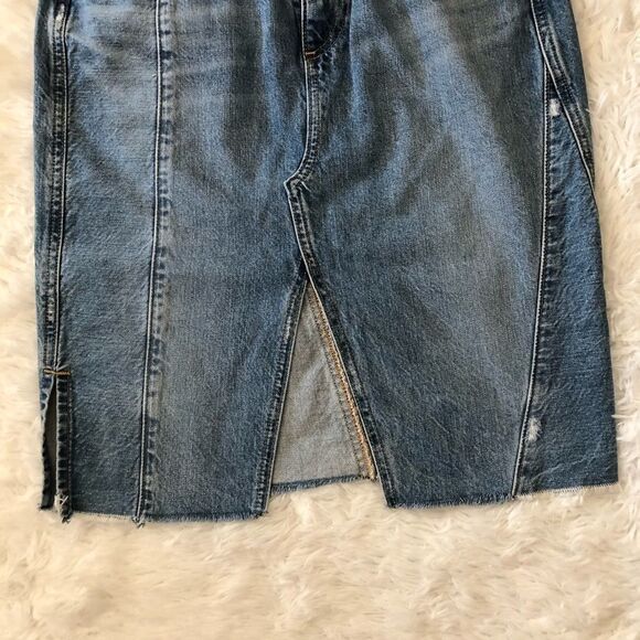 ADRIANO GOLDSHMIED HIGH RISE EMERY DENIM SKIRT s27 - Picture 2 of 13